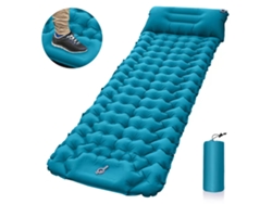 Colchoneta de camping Digitallab compacta de nailon 20D impermeable (azul pavo real)