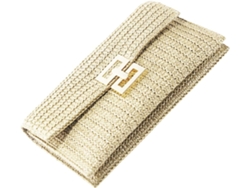Clutch Elegante Em Poliéster Trançado, Bolsa Pequena Feminina Com Alça De Ombro Removível, Ideal Para Casamentos.