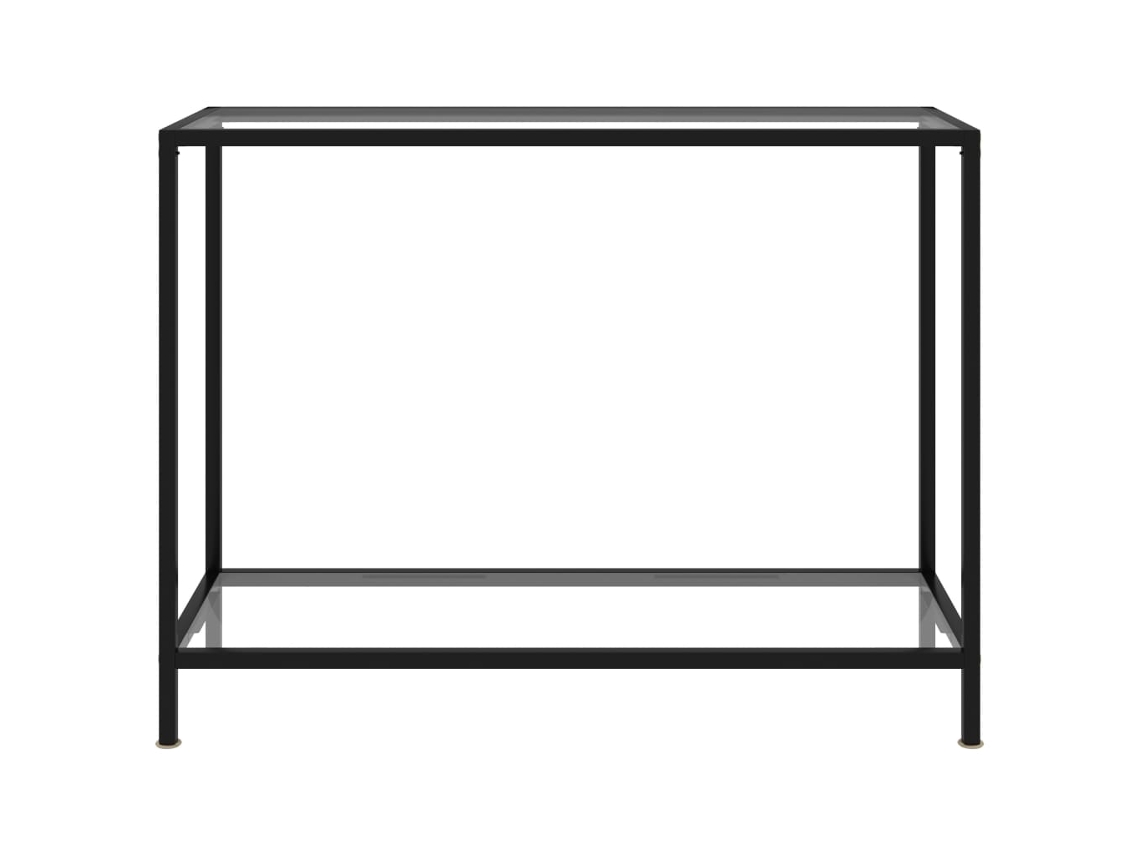 Mesa De Consola | Mesa De Entrada | Mesa De Apoyo Transparente Vidrio Templado 100x35x75 Cm