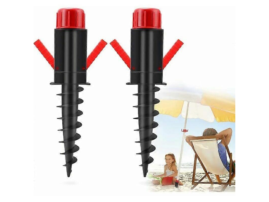 Base Para Paraguas De Plástico Para Playa, Pieza De Tornillo En Tierra Con Gancho Colgante, Ajustable 20-32mm, 2 Unidades