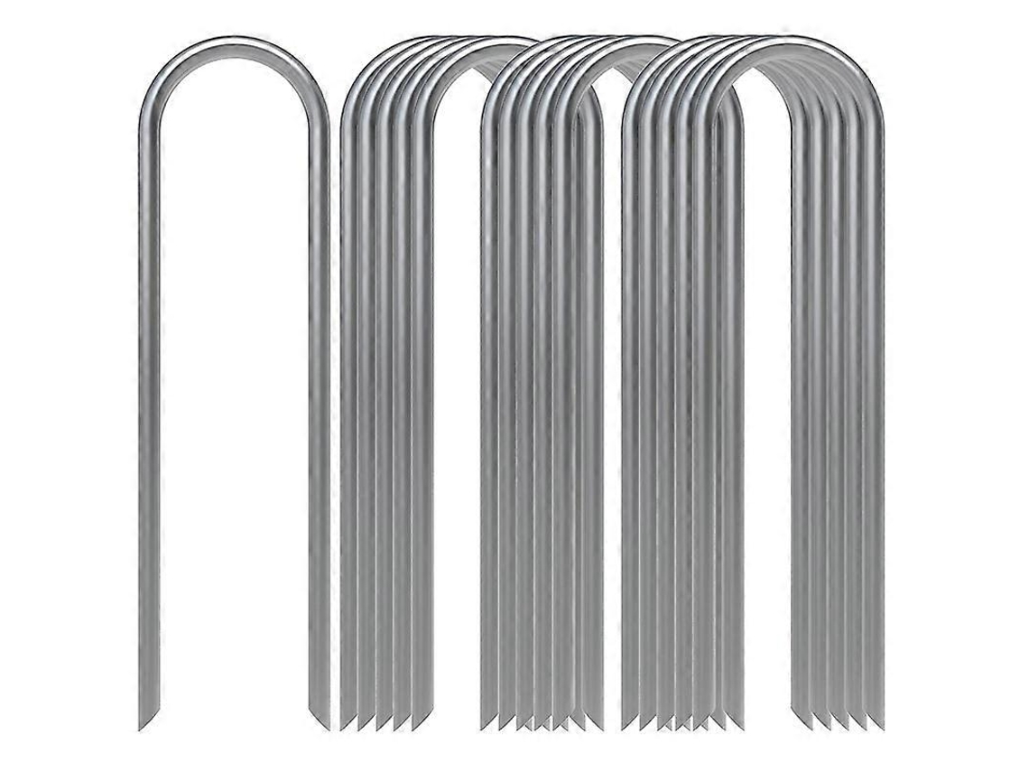 Estacas De Tierra De Acero Galvanizado U-hooks Resistentes Para Camping Trampolín Cerca Jardín 10 Unidades