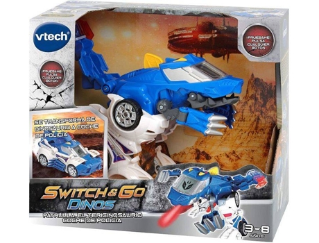 Coches VTECH Switch & Go Dino - Patrulla El Tericinosaurio Coche Policia