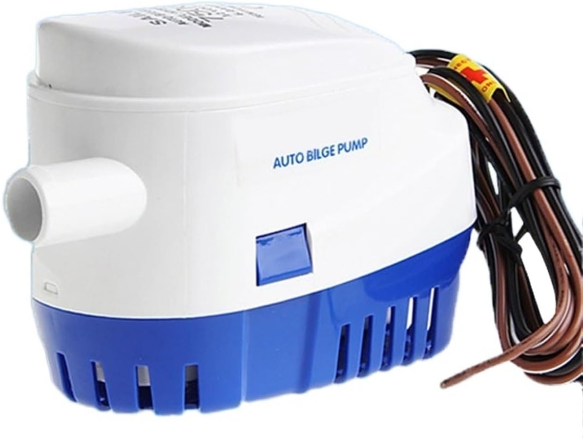 Bomba de calor automática SFUSHOS de 12 V/24 V con interruptor de flotador y caudales de 600 GPH, 750 GPH y 1100 GPH.