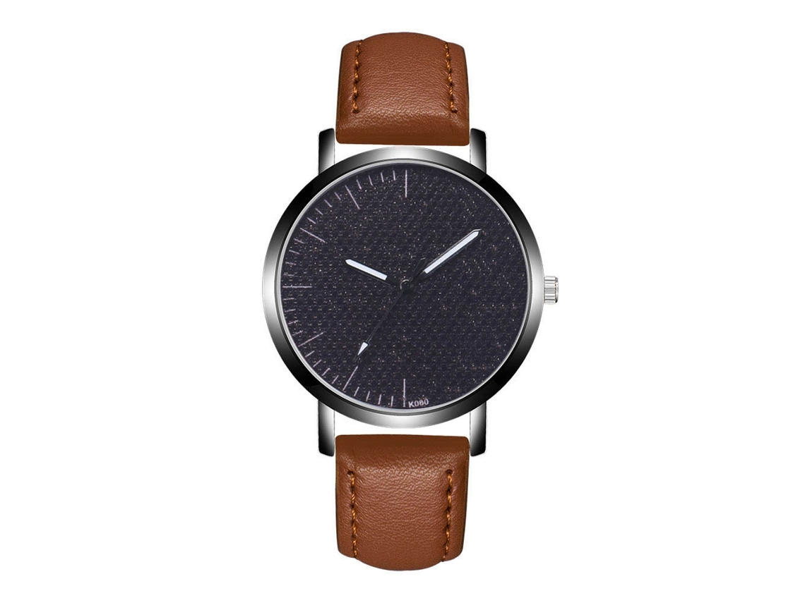 Reloj De Pulsera De Aleación Analogico De Cuarzo Con Dial Redondo Para Pareja Color Café Claro