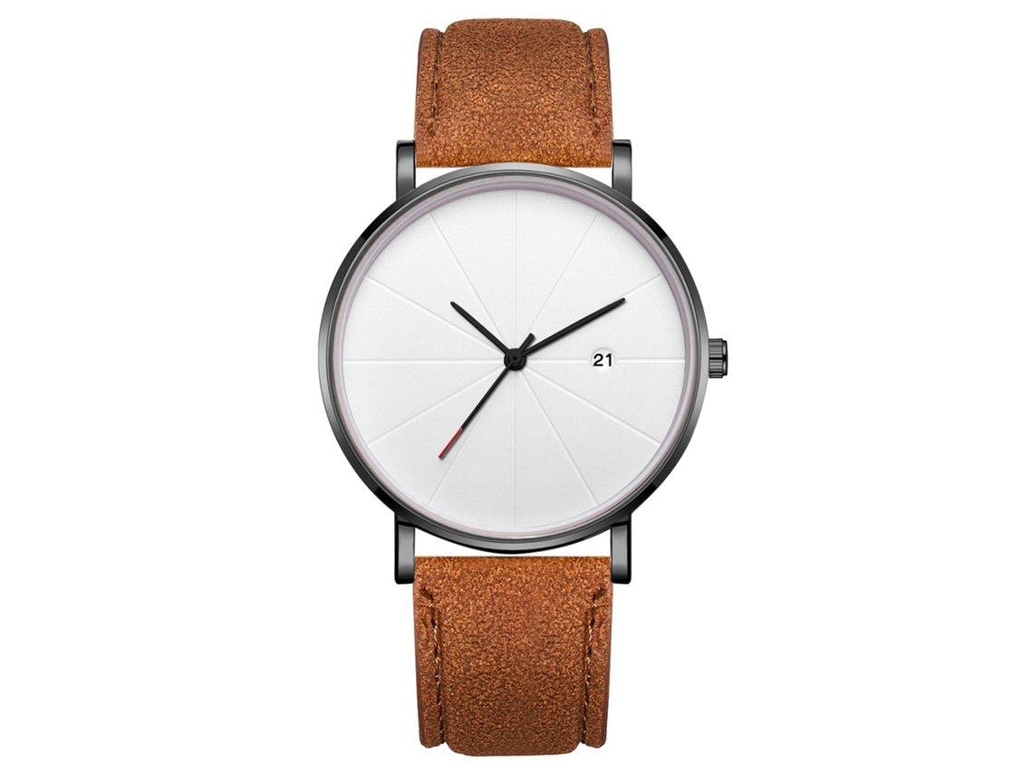 Reloj De Pulsera Analógica De Cuarzo Con Dial Redondo Moda Simple Joyería Accesorio