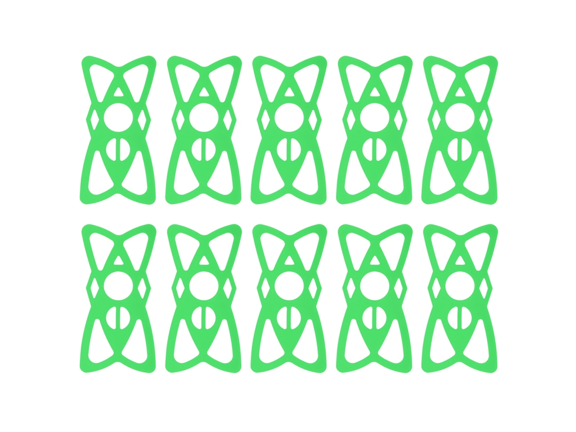 10pcs Soportes De Teléfono Silicona Para Bicicleta Moto Manillar Cradle Holder Band Verde
