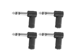 4 Adaptadores De Audio En Ángulo Recto De 3,5 Mm Hembra A 6,35 Mm Macho Para Auriculares