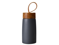 Taza térmica de acero inoxidable 304, botella de agua con aislamiento al vacío Mdug (gris)
