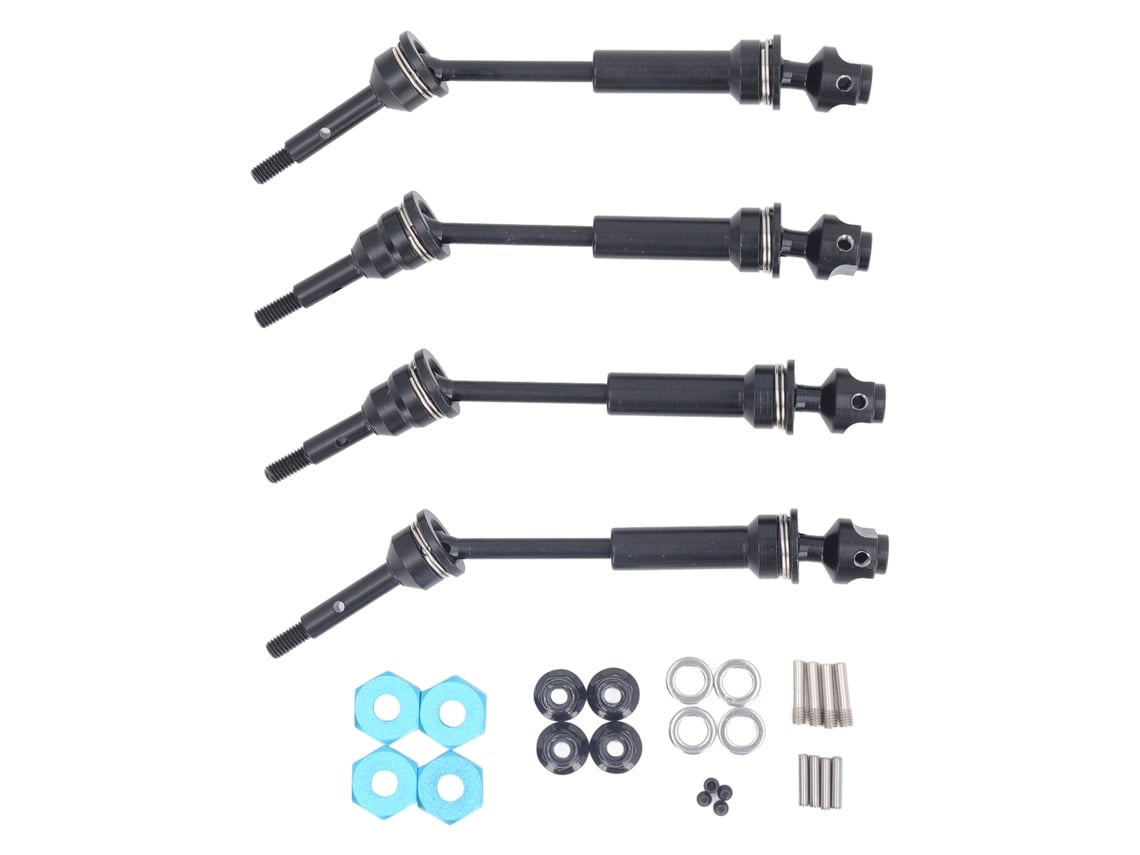 Conjunto De Eixos De Transmissão Dianteiro E Traseiro Universal 4pcs Para Traxxas 4x4 Rustler 1/10 Peças De Reposição Carro Rc
