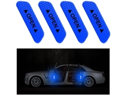 Pegatinas Reflectantes De Advertencia Para Apertura De Puertas De Coche, Visibilidad Nocturna, Protección Anti-choque Azul