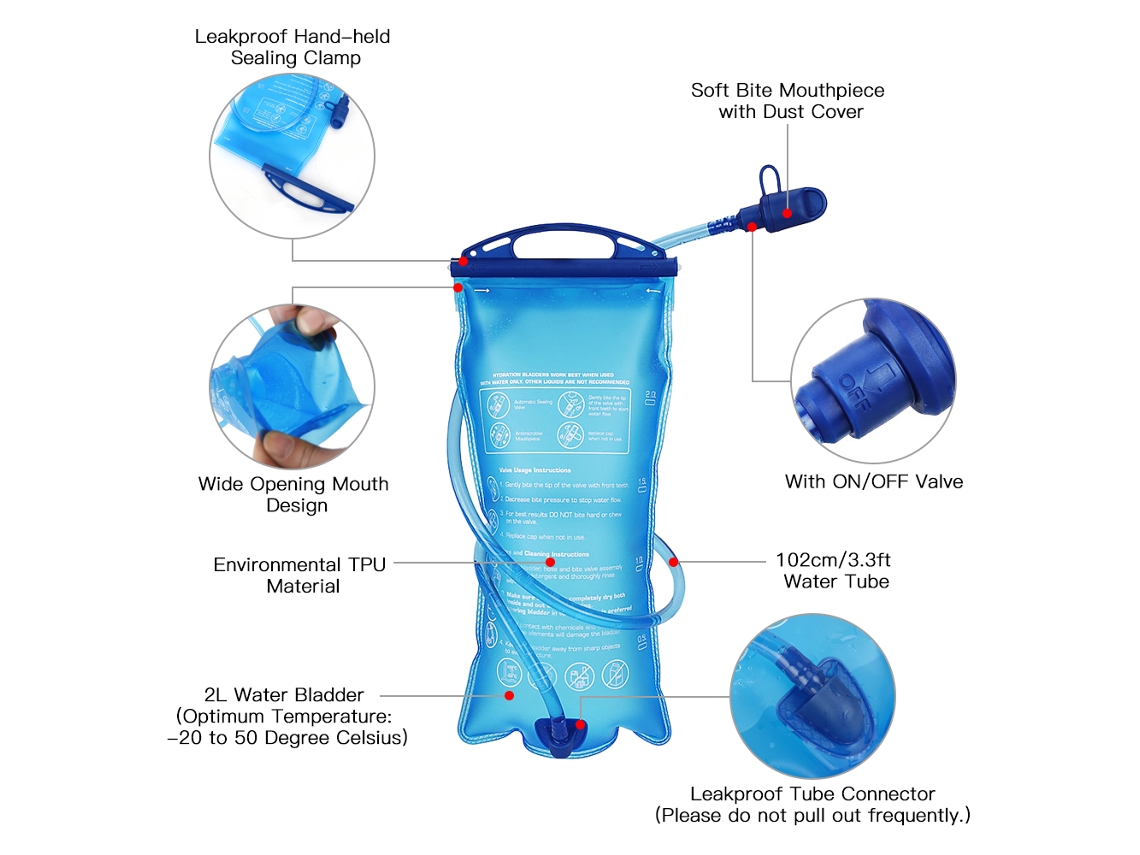 Mochila Ultraligera Para Ciclismo Con Bolsa De Hidratación, Ideal Para Correr, Montar En Bicicleta, Hacer Senderismo Y Acampar.