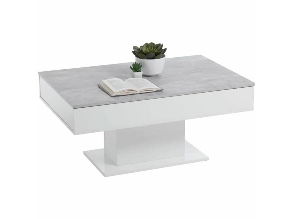 Mesa de centro Fmd blanca y gris