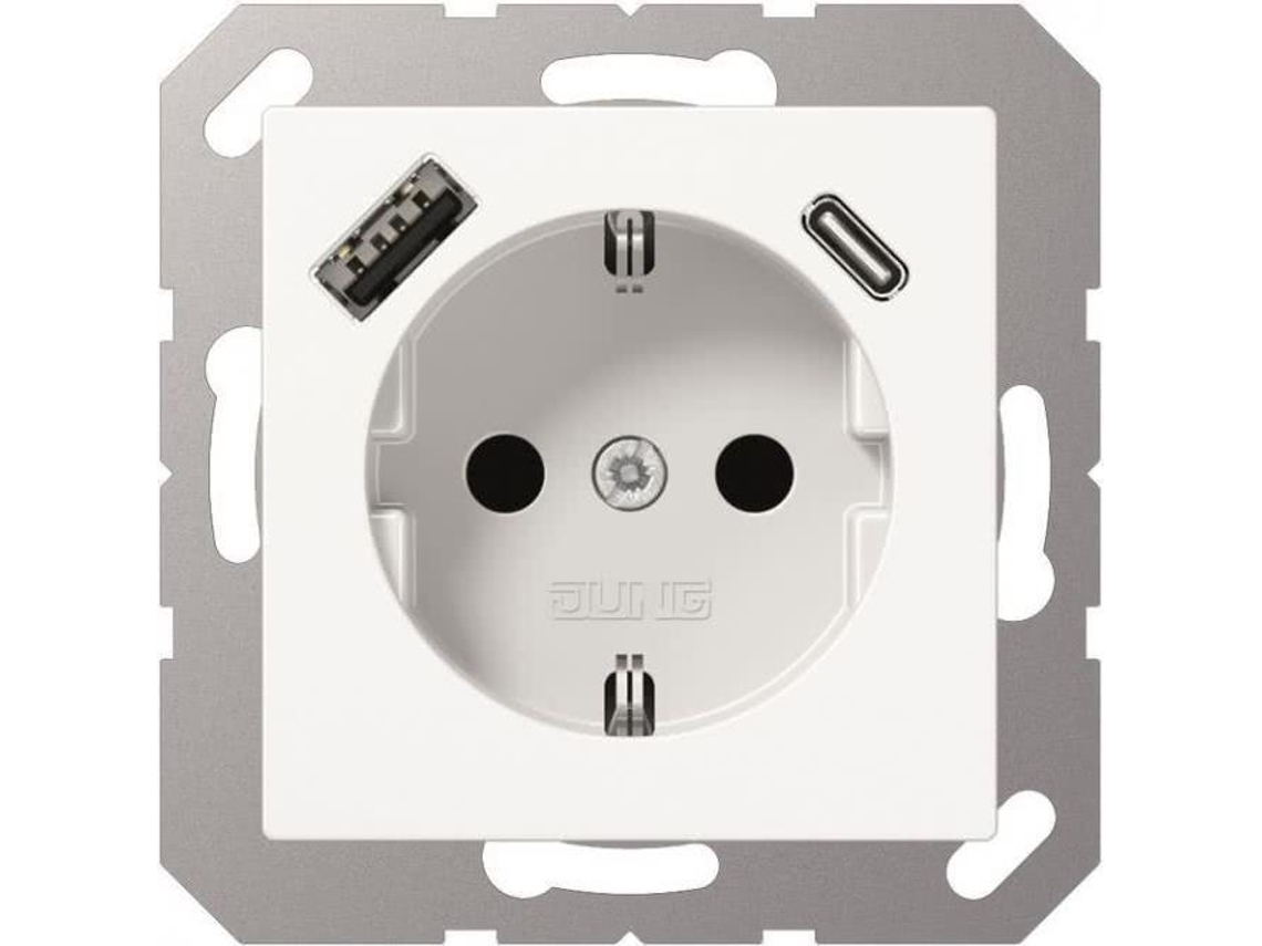 Toma Schuko con USB tipo AC A1520 15caww Jung (a1520 15caww)