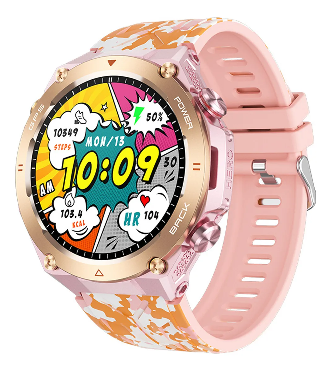 Reloj inteligente KC82 con GPS, Bluetooth, llamadas y salud, Vayotoy