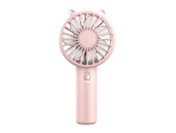 Ventilador Portátil Pequeño De 3 Velocidades Aire Fuerte Bajo Ruido Usb Recargable Qinghaipink Rosa