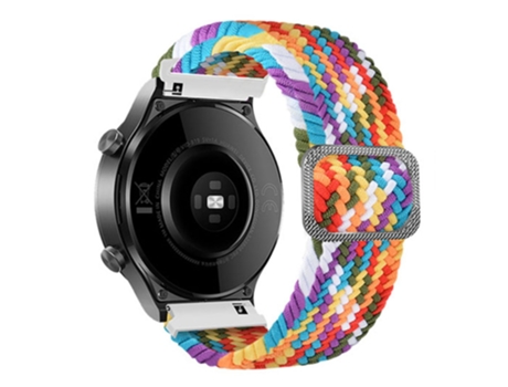 Correa de nailon 20mm para Samsung Galaxy Watch3 41mm/Garmin Forerunner 645/Huawei Watch GT 2 42mm - arcoíris