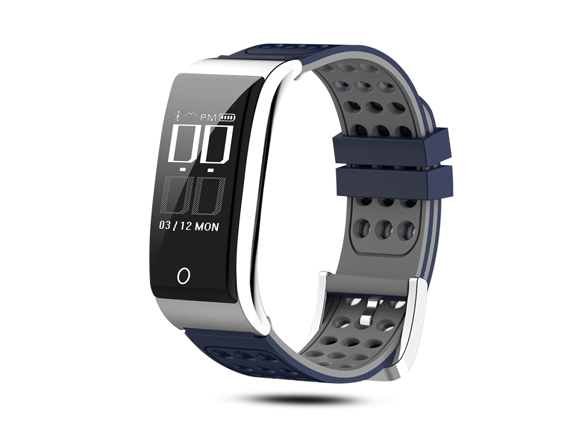 Pulsera Inteligente Rastreador De Fitness Con Monitorización De Ecg, Presión Arterial Y Frecuencia Cardíaca Gris Azul