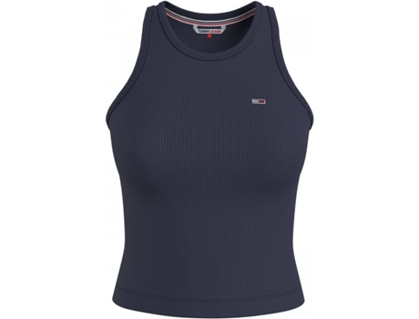 Top TOMMY JEANS Algodón Mujer (S - Azul)