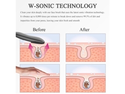 Cepillo de limpieza facial sónico 2 en 1 de silicona, exfoliante y masajeador para hombres, mujeres y adolescentes. Cepillo eléctrico para Bestvite.