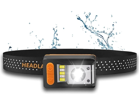 Linterna frontal LED, linterna frontal liviana impermeable con 6 modos de iluminación Faro súper brillante, luces para casco con sensor de movimien...
