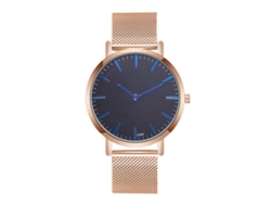 Reloj De Cuarzo Para Hombre Zhoulianfa Con Brazalete De Malla De Acero, Estilo Casual, Oro Rosa.