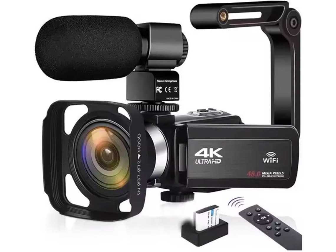 Videocámara Wifi 4k Ultra Hd De 30 Mp Con Zoom Digital De 16 Aumentos Y Pantalla.