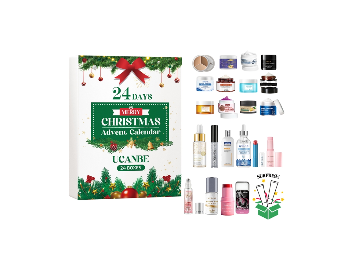 Calendario de Adviento de belleza navideña con cuenta atrás