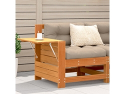 Sofá de jardín con reposabrazos/mesa de apoyo de pino macizo marrón miel Lovely Home