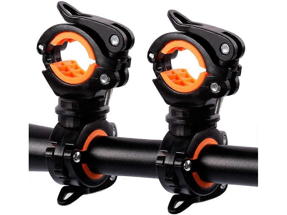 Rebe-2 Soportes Para Linterna De Bicicleta Rotativos 360°, Ajustables, Instalación Fácil, Diámetro 18-38mm, Accesorios De Ciclismo