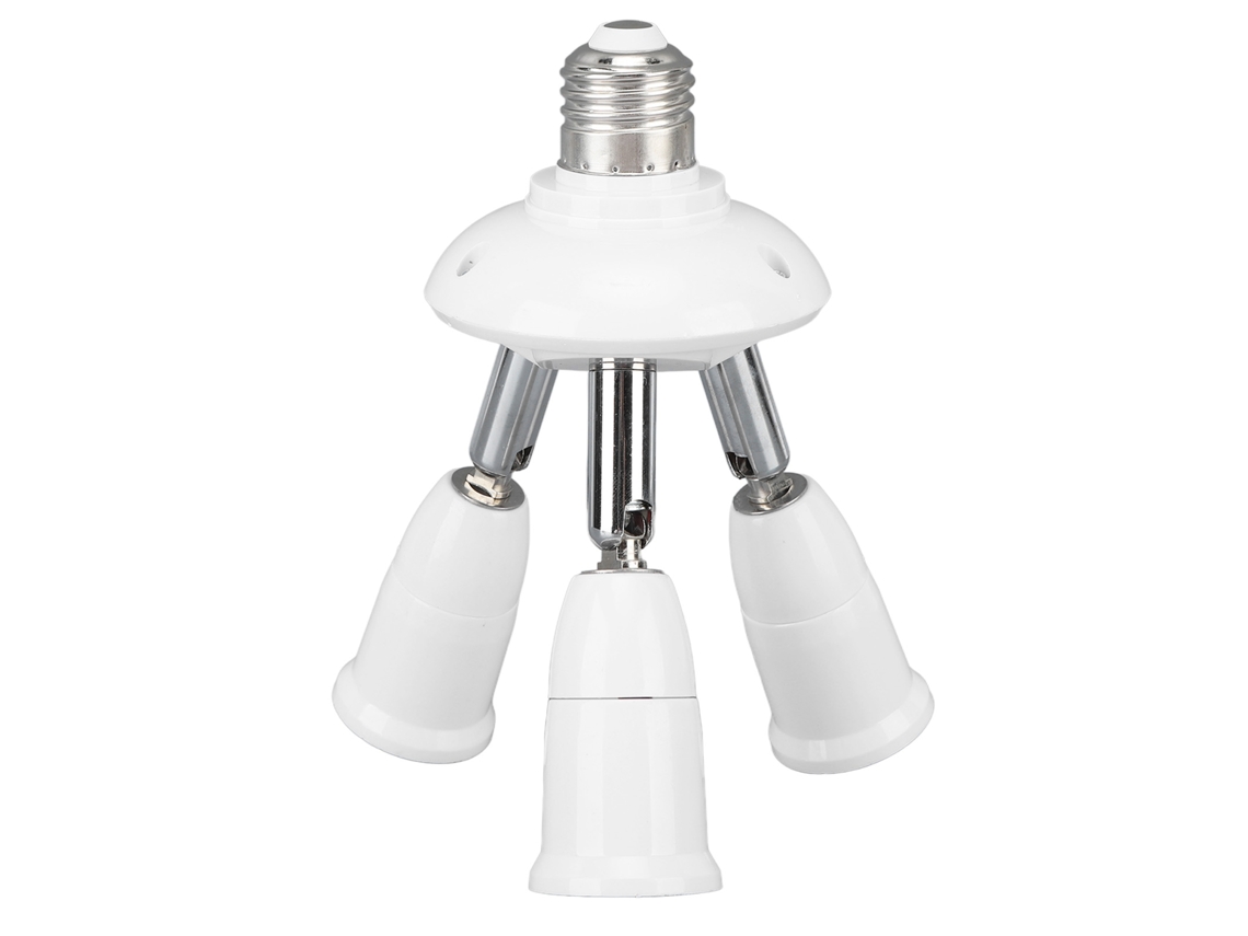 2026-adaptador Divisor De Tomacorriente De Luz E26 E27 3 En 1 Ajustable 360 Grados 180 Grados Doble 85-265v