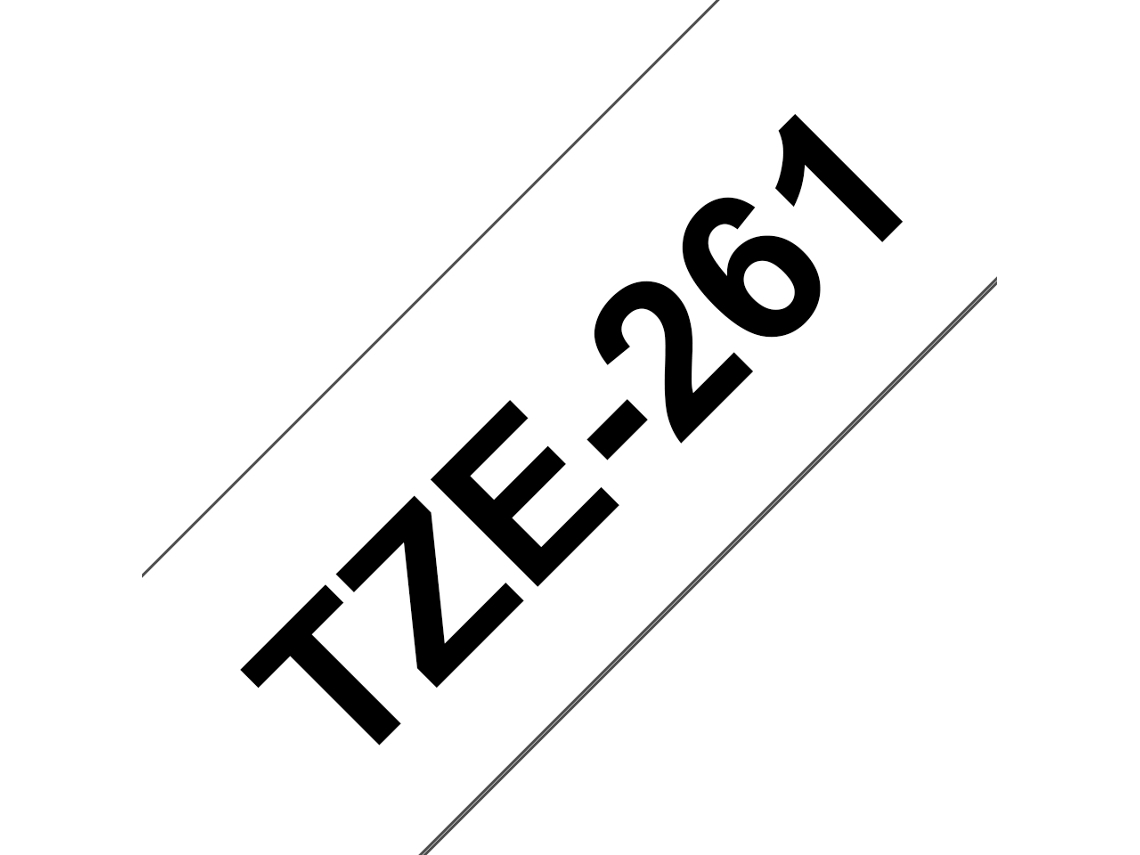 Cinta laminada Compatible Brother Tze261 Texto Negro / Fondo Blanco 36Mm X 8M