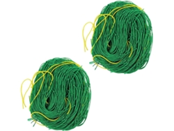 Dos Mallas De Nailon Verde De 1,8 X 1,8 M Para Plantas De Jardín Como Frutales Y Hortalizas Trepadoras. Ahorran Espacio