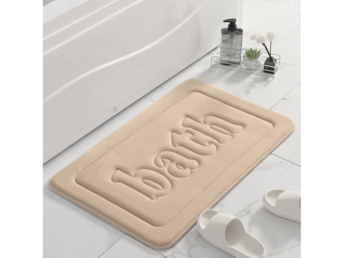 (albaricoque) Alfombra De Baño De Franela Antideslizante Y Absorbente De 1,2 Cm, Felpudo Decorativo