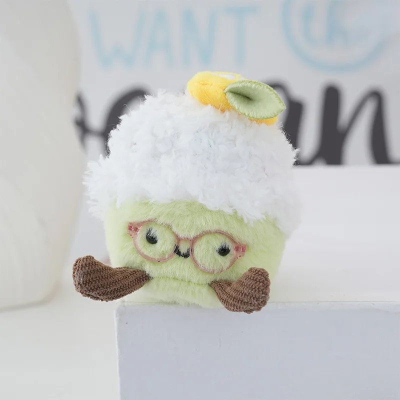 Llavero De Peluche Suave Y Esponjoso Con Forma De Cupcake (verde) De 10 Cm, Ideal Para Colgar En El Bolso.