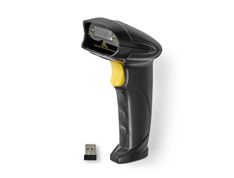NEDIS Escáner de código de barras láser inalámbrico 1D lineal alimentado por batería/dispositivo USB alimentado por USB