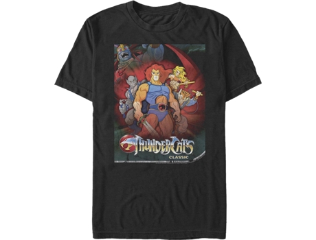 Camisetas Unisex DEEPSTONE Classic Poster Mumm-Ra vs. ThunderCats Negro (L)