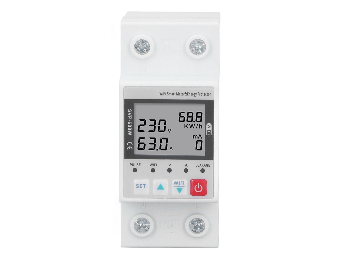 Protector De Voltaje Over Under Con Wifi 230v 50/60hz 63a Control Remoto Protector De Potencia