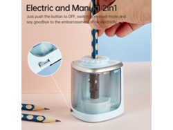 Sacapuntas Eléctrico Portátil Con Batería, Modo Manual De 6-8 Mm, Para Estudiantes, Escuela, Hogar Y Aula.