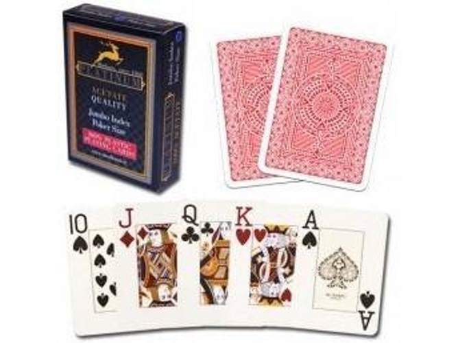 Baraja de Cartas MODIANO Professional Platinum Acetato (Rojo - Inglés)