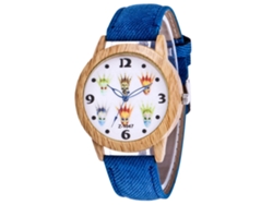 Reloj Casual De Cuarzo Unisex Con Correa De Denim Zhoulianfa (negro)