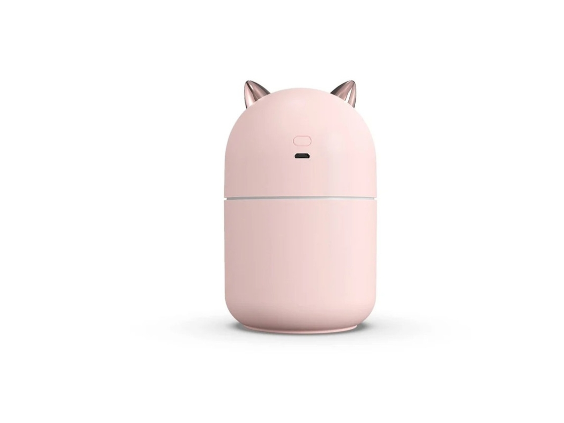 Humidificador portátil de 300 ml con vapor frío, luz nocturna y apagado automático Bestvite rosa