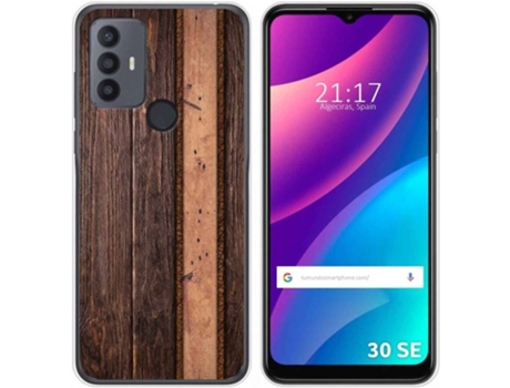 Carcasa para TCL 30 SE TUMUNDOSMARTPHONE Dibujos Madera 05 Multicolor