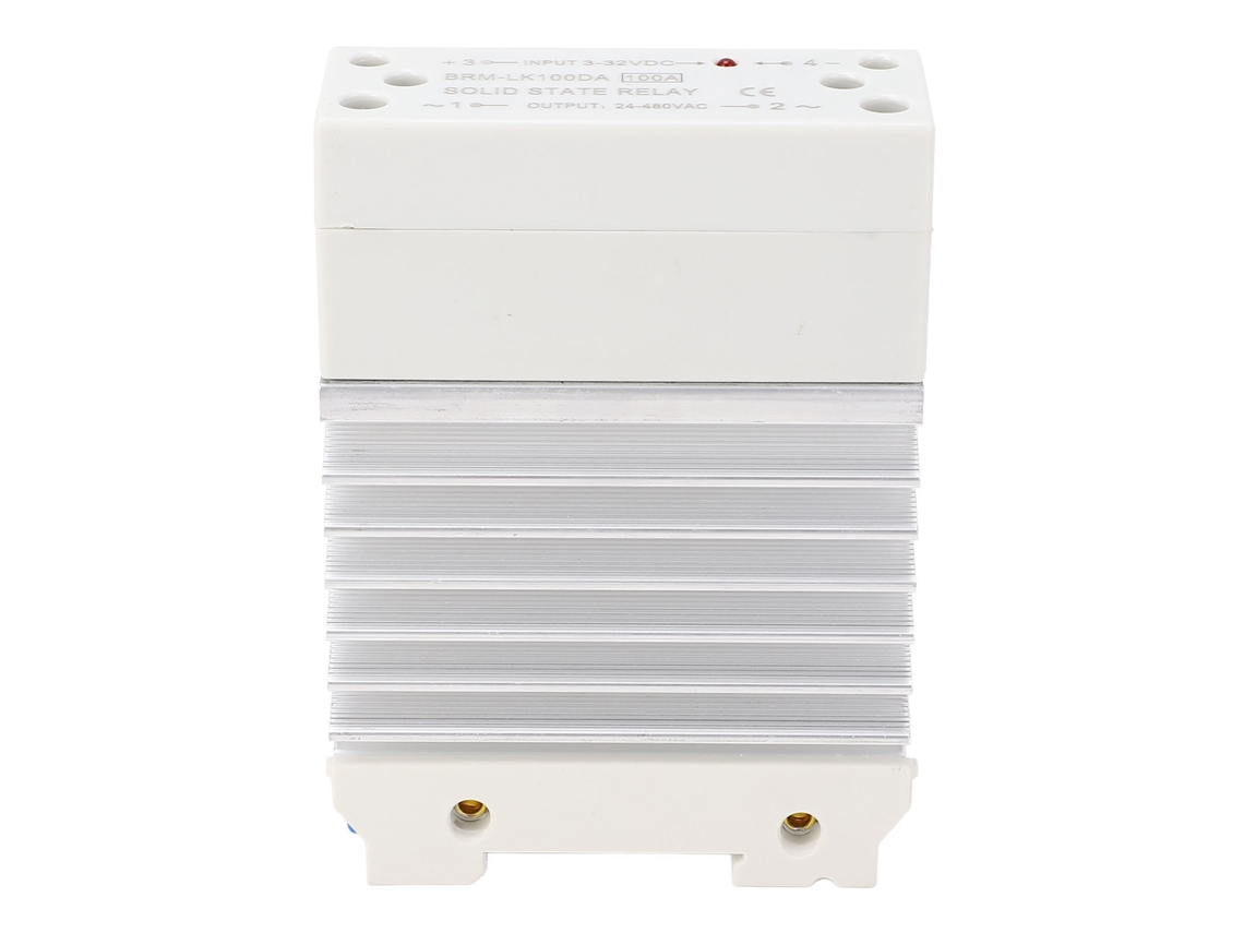 Veloriskku-relé De Estado Sólido Din Rail Dc A Ac 100a Entrada 3‑32vdc Salida 24‑480vac Monofásico