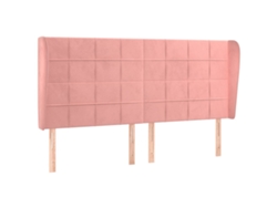 Maison Exclusive - Cabecero Con Orejas De Terciopelo Rosa 183x23x118/128 Cm