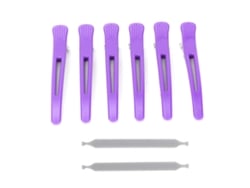 6 Piezas Pinzas Profesionales Para Pelo Clips De Pato Antideslizantes Para Corte Y Estilismo De Pelo (morado)