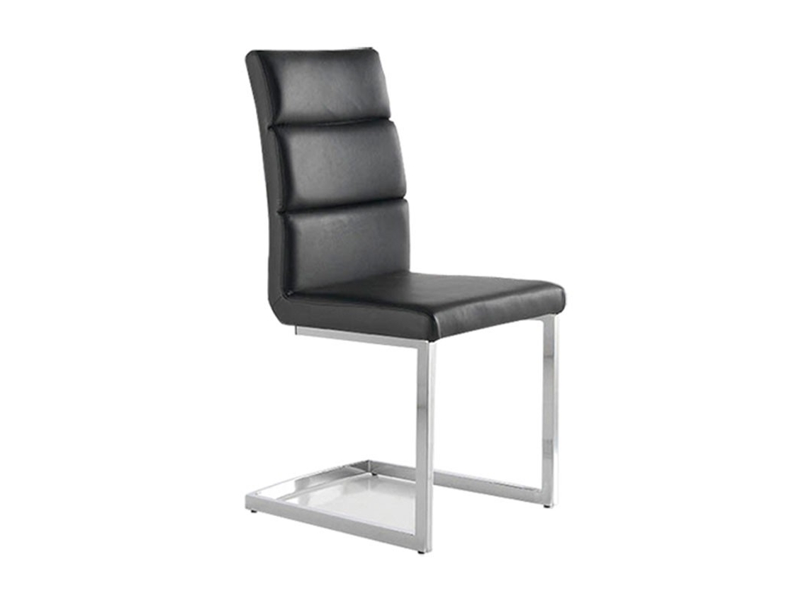 Conjunto de 4 Cadeiras de Jantar Ecopele Milo MOMMA HOME (Preto - Polipele -97x45x59 cm)