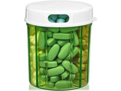 Organizador De Pastillas Con 4 Compartimentos, Frasco Redondo Para Medicamentos, Vitaminas Y Suplementos.