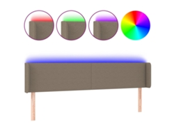 Cabecero con luces LED, marrón grisáceo, MAISON EXCLUSIVE (163x16x78 cm)