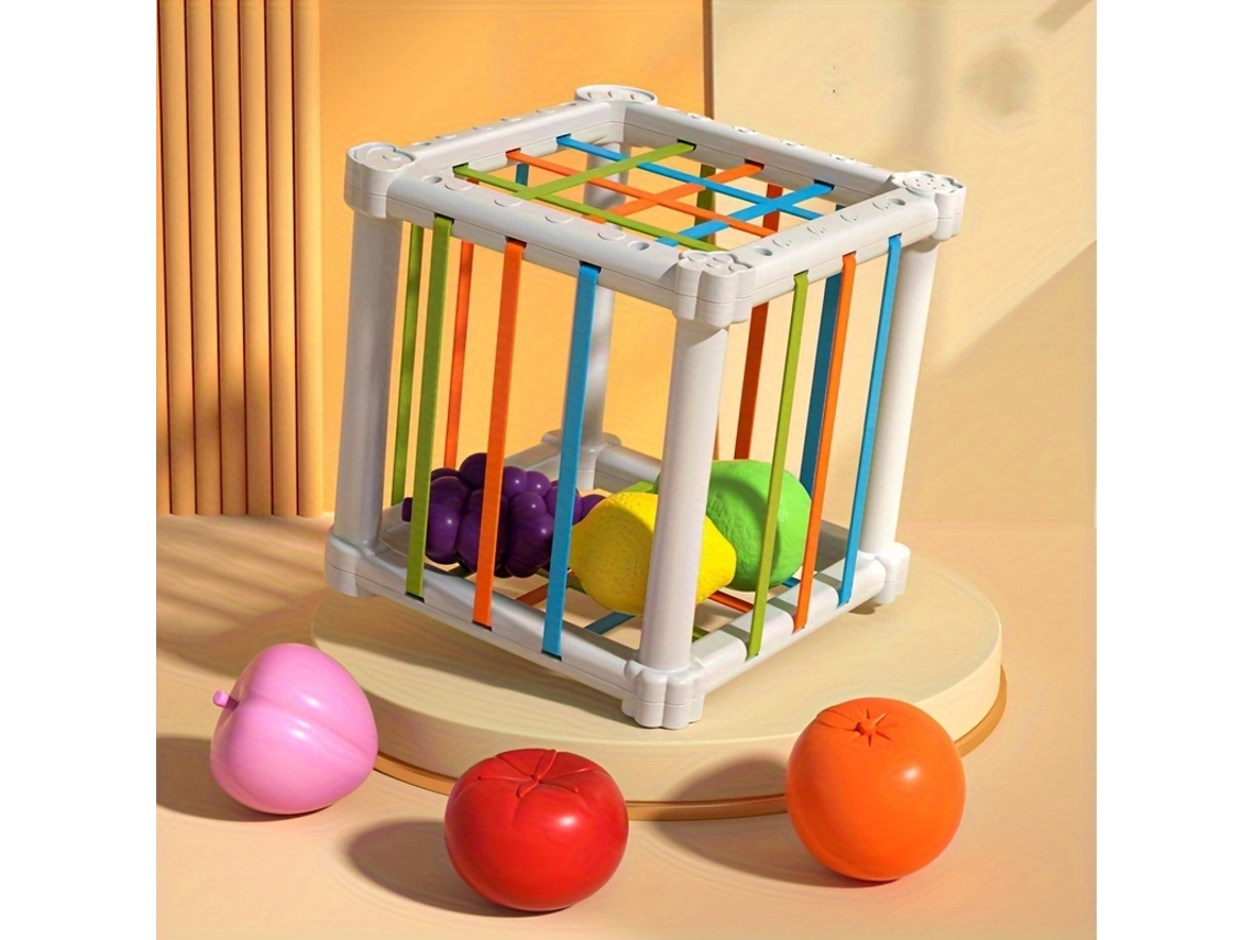 Juguete para bebés: Juego de clasificación de frutas coloridas para fomentar el desarrollo sensorial y el aprendizaje en bebés. Mdug