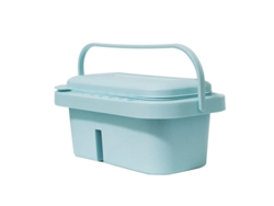 Portapinceles CHRUI 3 en 1 con soporte para paleta y mango (azul claro)